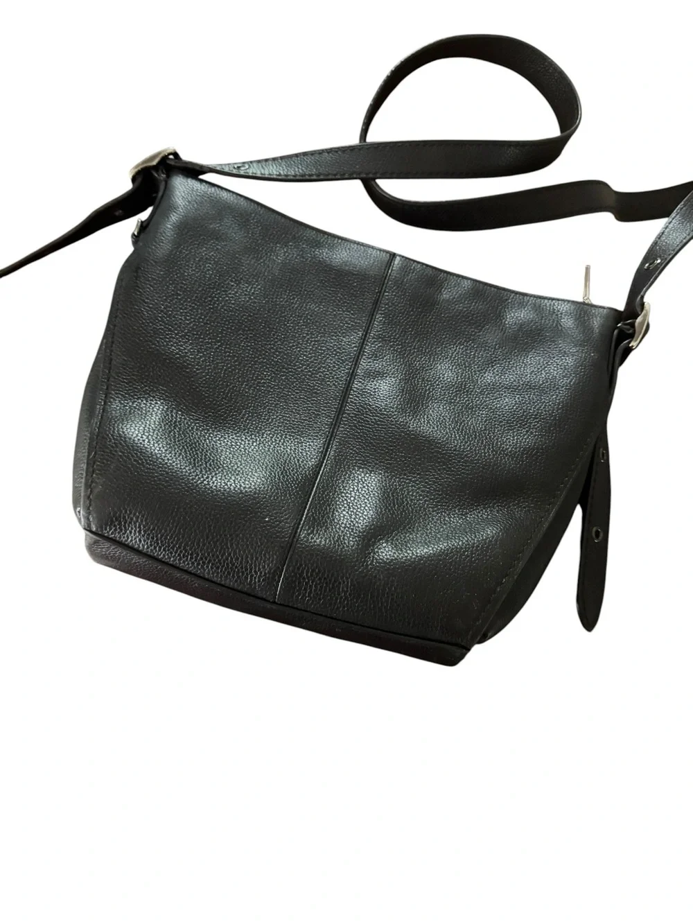 Coach Black Pebbled Leather Adjustable Crossbody